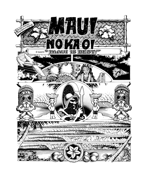 Maui No Ka Oi Fine Art Print — Rick Griffin Designs